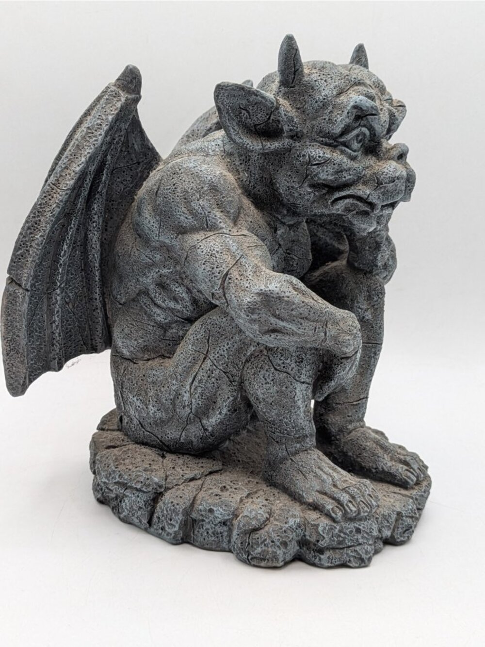 Winged Night Watchman Gothic Troll Deimos Gargoyle Statue Figurine 8.5"